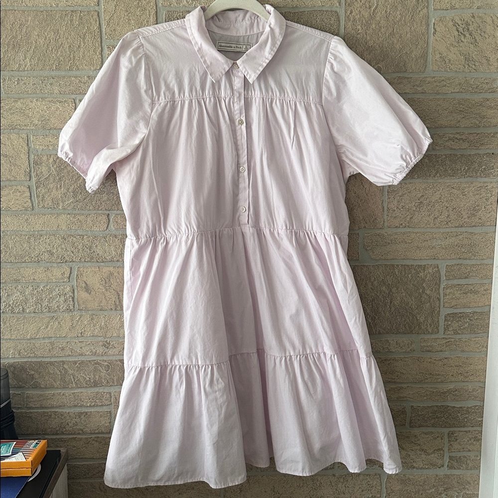 Abercrombie Poplin Teared Babydoll Dress Lavender size L